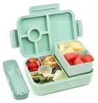 Bugucat Brotdose Kinder 1300ML 5 F&auml;cher Auslaufsicher Lunchbox Besteckset...