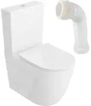 Lavita | Stand WC - Kompakt WC Nautilius - Wei&szlig; - 60,5 X 38 X 80 Cm - Ohne Sp&uuml;lrand