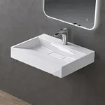 doporro Waschbecken Aufsatzwaschbecken Mineralguss H&auml;ngewaschbecken Waschtisch...