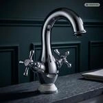 PaulGurkes Waschtischarmatur Nostalgie Landhausstil Wasserhahn Zweigriffmischer