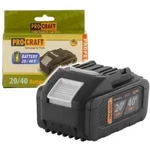 Procraft 20/40 Akku 20 / 40 V 8,0 / 4,0 Ah Li-Ion mit Ladestandanzeige