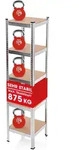 EASYmaxx Schwerlastregal mit 5 belastbaren Holzb&ouml;den - 40 x 40 x 180 cm -