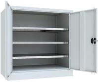 STIER Fl&uuml;gelt&uuml;renschrank, 1000x1000x600 mm, 2 B&ouml;den verzinkt, RAL 7035