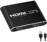 INF HDMI-Splitter 1x2, HDMI Verst&auml;rker, Verl&auml;ngerung, 3D 1080P 10 m 4K 5 m