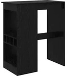 vidaXL Bartisch 90 x 47,5 x 103,5 cm Holzwerkstoff Rechtwinklig - Schwarz