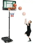 COSTWAY Basketballst&auml;nder 90/158-210 cm h&ouml;henverstellbar, Basketballkorb
