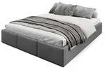 Muralo POLSTERBETT 160x200 cm Doppelbett ohne Kopfteil mit Bettkasten und