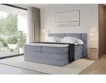 ALTDECOR Boxspringbett - H3/H4 Matratze und Topper - EVON KING - 160x200 - Grau -