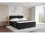 ALTDECOR Boxspringbett - H3 Matratze und Topper - NINA - 140x200 - Schwarz -