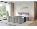 ALTDECOR Boxspringbett mit Fu&szlig;teil - H3 Matratze und Topper - FAMA-Z - 160x200 -