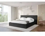 ALTDECOR Polsterbett mit Bettkasten - RIVO - 180x200 - Schwarz - Bett ohne Matratze,