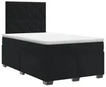 vidaXL Boxspringbett mit Matratze Schwarz 120 x 190 cm Samt - Schwarz