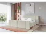 ALTDECOR Polsterbett mit Bettkasten - TEVO-Z - 180x200 - Creme - Bett mit Matratze