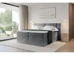 ALTDECOR Boxspringbett - H3/H4 Matratze und Topper - EVON KING - 140x200 - Dunkelgrau