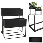 L&auml;ngliche Blumenst&auml;nder Loft aus Metall TINO, 2er-Set