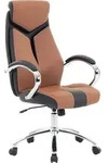 BELIANI B&uuml;rostuhl Braun h&ouml;henverstellbar bequemer Drehstuhl Modernes Design -