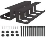 vidaXL Unter dem Schreibtisch Kabelmanagement Tray 2 Stk. Schwarz - Schwarz