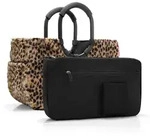 Reisenthel Loopshopper M, Schwarz, Braun, Polyester, Einkaufswagen, Muster, 12...