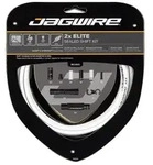 Jagwire Schaltzugset Road & Mountain Elite Sealed 2x Wei&szlig; - Durchg&auml;ngiger Lin... -
