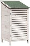 vidaXL Gartenschuppen Wei&szlig; 59 x 56 x 113,5 cm Massivholz aus Fichte