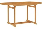 vidaXL 7-tlg. Garten-Essgruppe mit Grauen Kissen Massivholz Teak - Grau