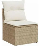 vidaXL Gartensofa-set 7 stk. Beige Poly-Rattan - Beige