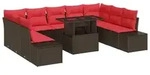 vidaXL Gartensofa-set 10 stk. Braun Poly-Rattan - Braun