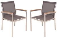 LIVORNO Stapelstuhl 2er Set, 60 cm breit, 84 cm hoch, besonders leicht,