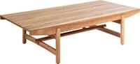 BELIANI Garten Loungetisch Hellbraun aus Akazienholz 145 x 79 cm Rechteckig...