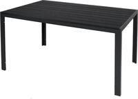 Gartentisch Tischplatte Non-Wood Aluminium anthrazit-schwarz 150x90cm