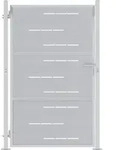 vidaXL Gartentor mit Schloss Silber 85 x 144 cm Edelstahl - Silber