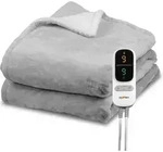 Grafner Heizdecke 200 x 180 cm Sherpa Fleece, elektrische W&auml;rmedecke f&uuml;r 2