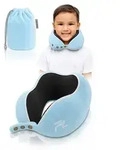 FLOWZOOM COMFY Kids Nackenkissen Memory Foam, Gr&ouml;&szlig;e S ab 3 Jahren, Blau - Blau