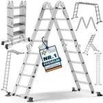 MASKO&reg; Leiter Aluminium 6in1 Mehrzweckleiter Anlegeleiter Steh- &...
