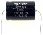 Visaton VS-330/63BA, Fixed capacitor, Zylindrische, Rot, Gleichstrom, 330000 nF, 10%