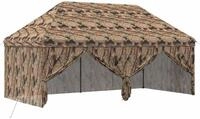 vidaXL Pop-up Pavillon mit 4 Seitenw&auml;nden 3 x 6 m Wald-Tarnfarbe