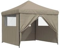 vidaXL Party-Zelt 292 x 292 x 315 cm Taupe Oxford-Stoff