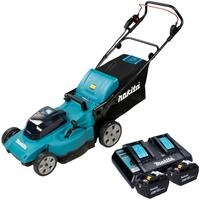 Makita DLM 480 Z Akku Rasenm&auml;her 36 V ( 2x 18 V ) 48 cm 62 l + 2x Akku 9,0 Ah +