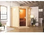 Karibu Sauna Innensauna Tonja Eckeinstieg Ofen 3,6 kW externe Strg.easy 184x165x202