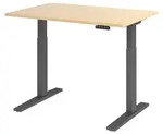 b&uuml;m&ouml; Schreibtisch elektrisch XMKA - Nachbildung Ahorn, Gr&ouml;&szlig;e: 120 x 80 cm,