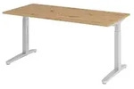 b&uuml;m&ouml; Schreibtisch Serie-XB - Gestell: Silber, Gr&ouml;&szlig;e: 160 x 80 cm,...