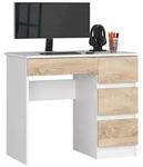 Schreibtisch 90cm mit 4 Schubladen Computertisch Arbeitstisch f&uuml;r B&uuml;ro &...
