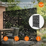ML-Design Metall-Sichtschutz Roma 120x180 cm aus Stahl Raumteiler mit 3 Paneele