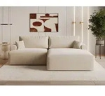 GrainGold Ecksofa L-Form Rechts Serene - Ecksofa mit Schlaffunktion und Bettkasten -