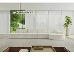 ALTDECOR Ecksofa in L- Form TARO-L3 - 413x171x79,5 cm Cremewei&szlig; - Corner Sofa Bett