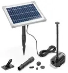 Teichpumpe Komplettset 420l/h, 6Wp, Solarpumpe mit Trockenlaufschutz 101908