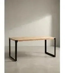 Esszimmertisch 180x90x76 cm Akazie Massivholz Metall Esstisch Industrial,