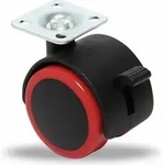 BGS technic Double Castor Wheel with Brake, 106 mm