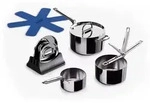 Joseph Joseph Space Steel 3-tlg. Kochtopf-Set, Set de 3 Kocht&ouml;pfe de Edelstahl,