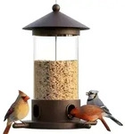Vogelfutterstation Metall zum Aufh&auml;ngen, Eisen, Bronze, 1,4 kg Kapazit&auml;t, mit